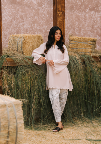 Blush pink W/ embroidered shalwar
