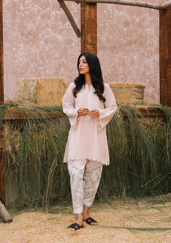 Blush pink W/ embroidered shalwar