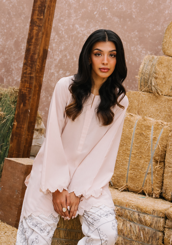 Blush pink W/ embroidered shalwar